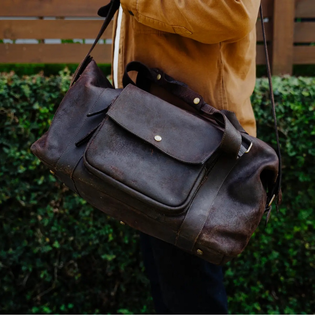 Wild Boar Leather Duffel Bag